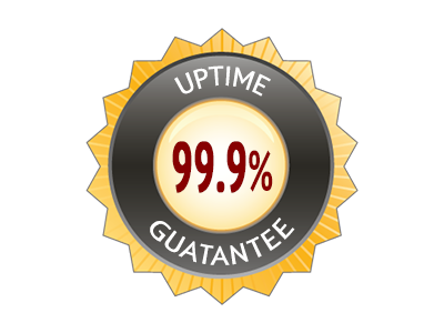 Fiabilidade de tempo de uptime do servidor de 99.9%